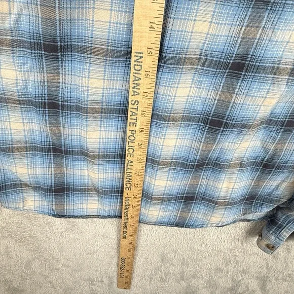 Patagonia Conversion Fjord Flannel Shirt Mens M Blue Cotton Outdoors Casual - Picture 9 of 9